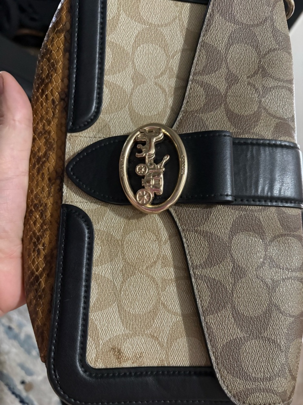 Coach Brown Suede Interior Shoulder Bag